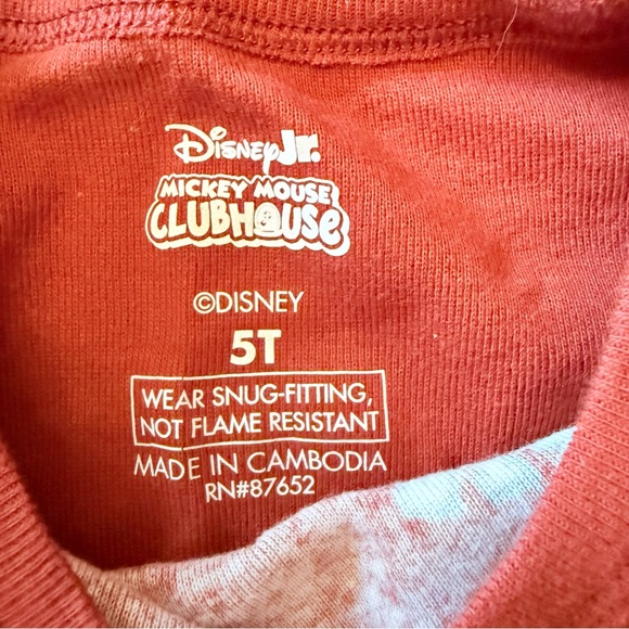 Disney Red Long Sleeve Mickey Mouse Graphic Tee - Picture 3 of 6